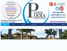 Tablet Screenshot of patiospoolsanddriveways.com